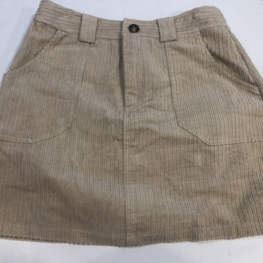 Love Riche tan corduroy skirt